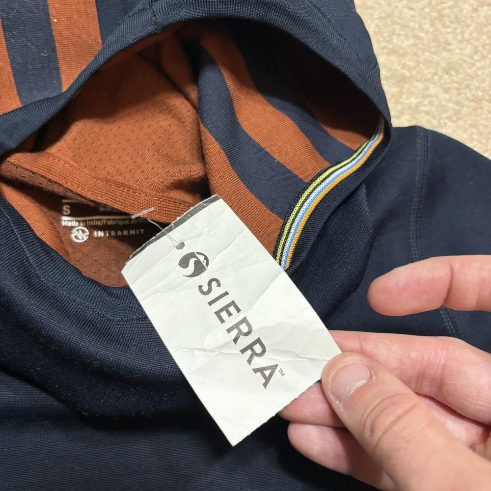 Smartwool Intraknit Merino Tech Hoodie NWT Womens Small Navy Wool Pullover Gorp - Picture 13 of 15